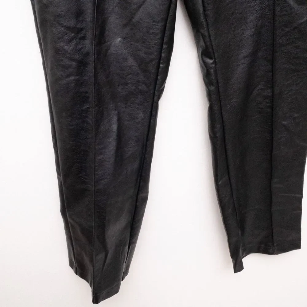 Princess Polly Encore Pants Vegan Leather Black Size 4 - Picture 8 of 10